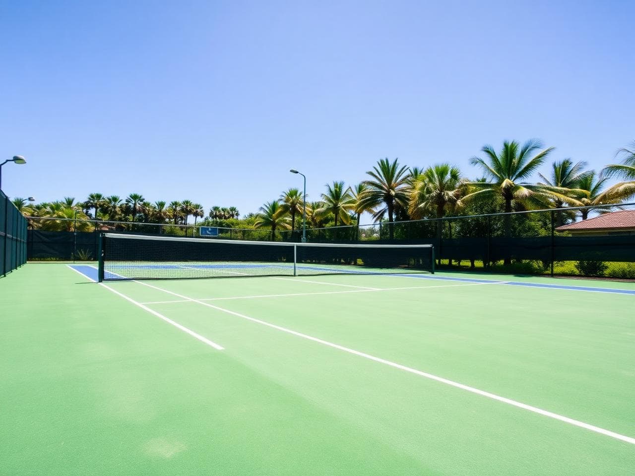 Outdoor court setting for the Arka Zone community